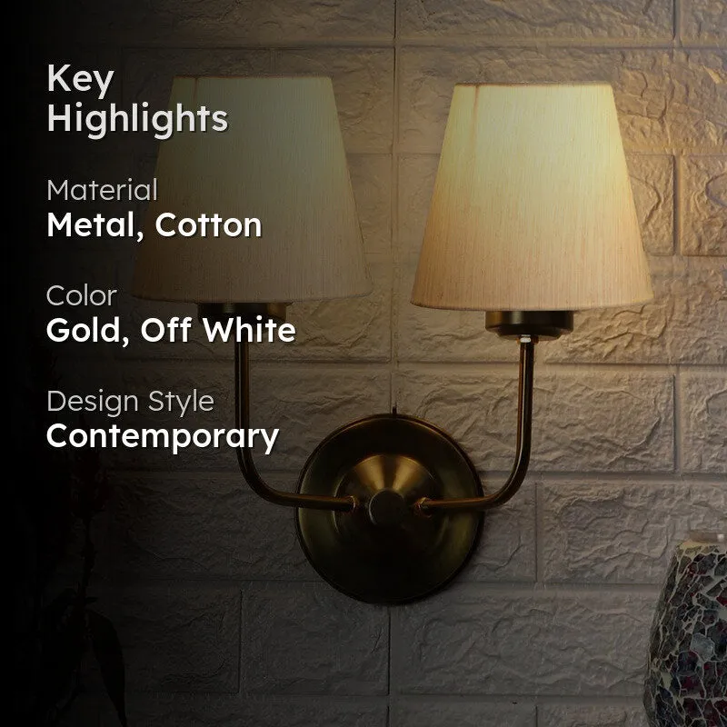 Lumoire Duo Cone Metal Wall Lamp - Beige media 2