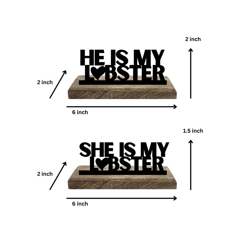 Lobster Love Typography Showpiece - Set Of Two media 5