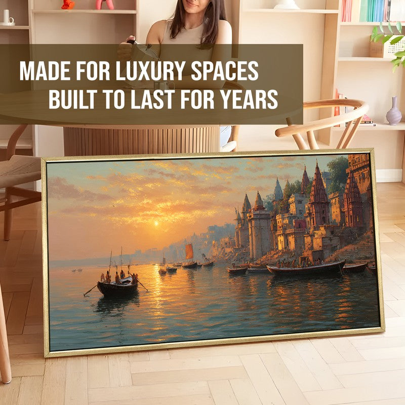 Evening Glow at the Ghats Wall Art media 5