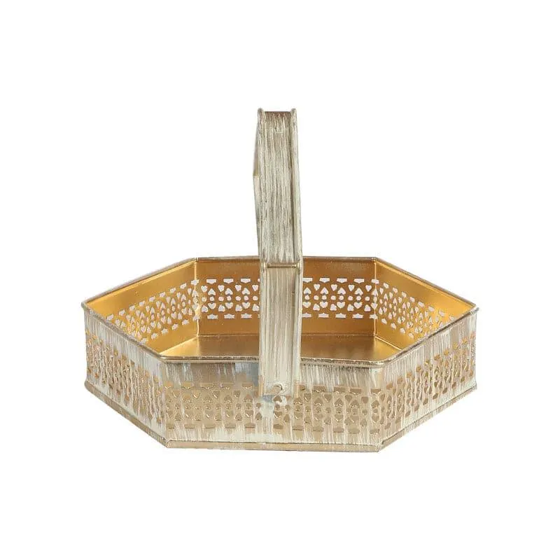 Hexa Tone Metal Iron Storage Basket media 4
