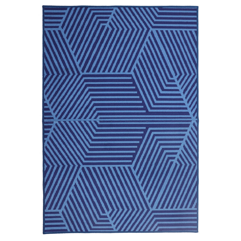 Hexagonal Matrix Anti-Skid Carpet - Blue