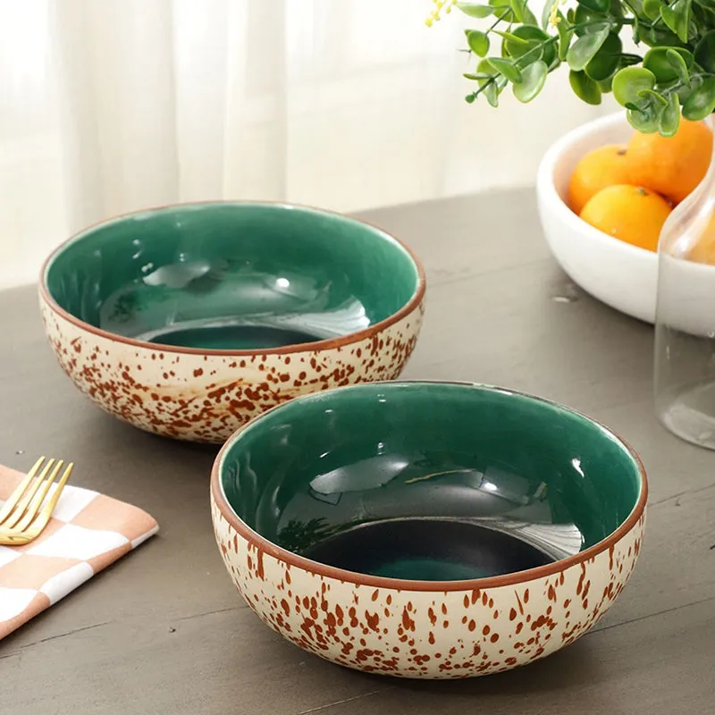 Cinnamon Swirls Ceramic Serving Bowl (1000mL)- Set Of Two media 1