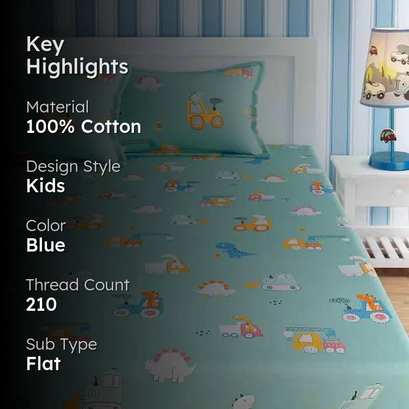 Rhinos Day Out Cotton Bedsheet - 210 TC media 2