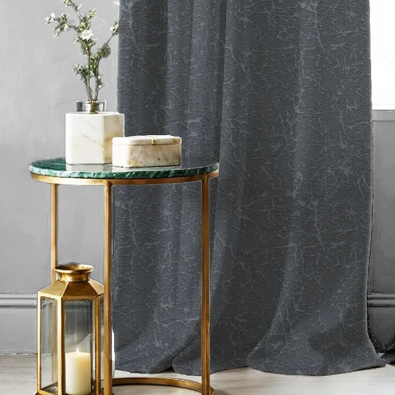 Urban Space Earth Crust Blackout Curtain (Dark Grey) - Set Of Two media 1
