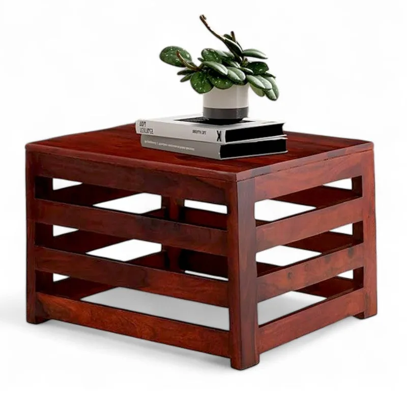 Pervon Sheesham Wooden Center Table - Deep Brown media 5