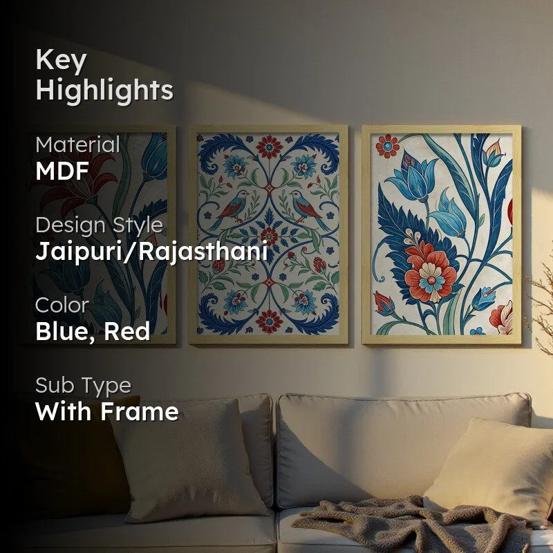 Floralux Wall Painting - Set Of Three media 2