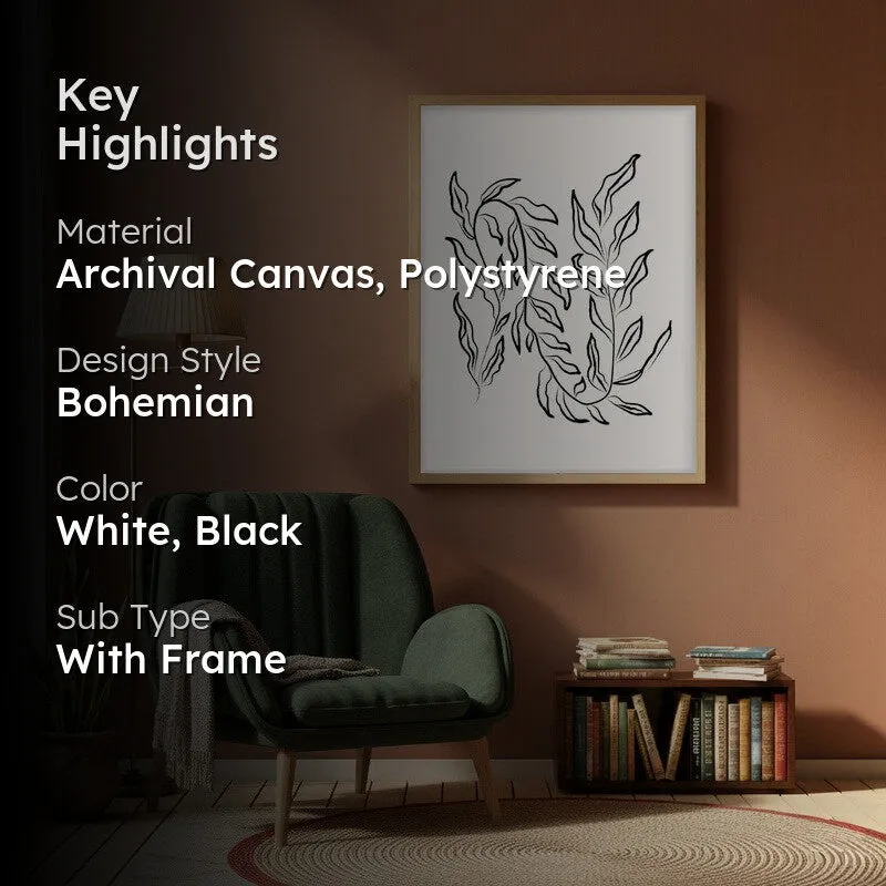 Everleaf Canvas Wall Painting With Brown Frame media 2