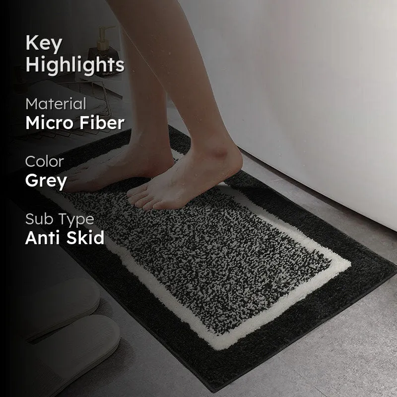 Luxe Anti Skid Bath Mat - Grey media 2