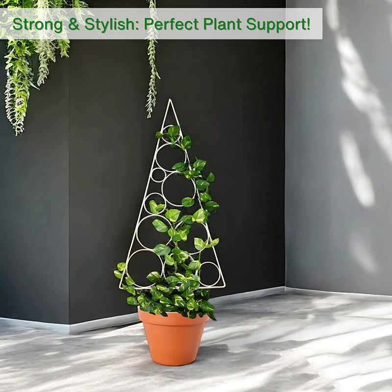 Nova Fir Trellis Metal Planter Stand - White media 4