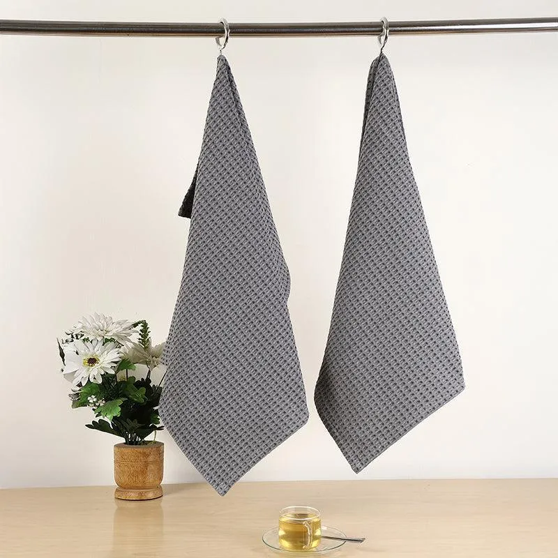 Sunbeam Cotton Kitchen Towel (Grey) - Set Of Two media 1