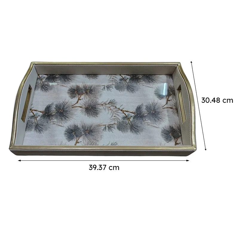 Dandelia Faux Leather Serving Tray media 6