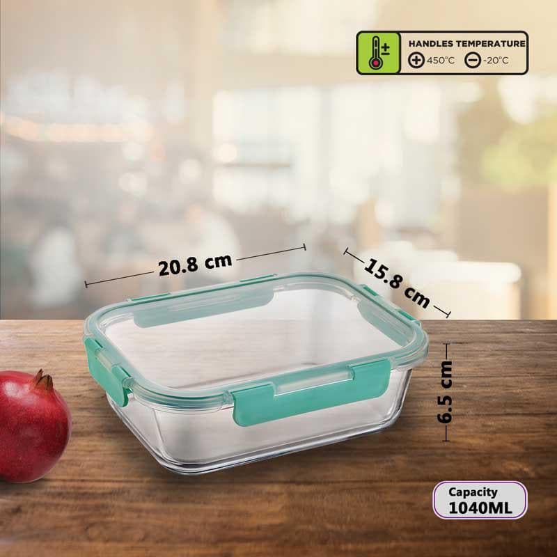 Crusade Rectangle Glass Container - 1040 ML media 7