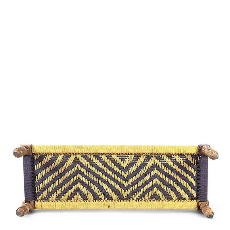 Calon Sheesham Wooden Bench - Yellow,Purple media 4