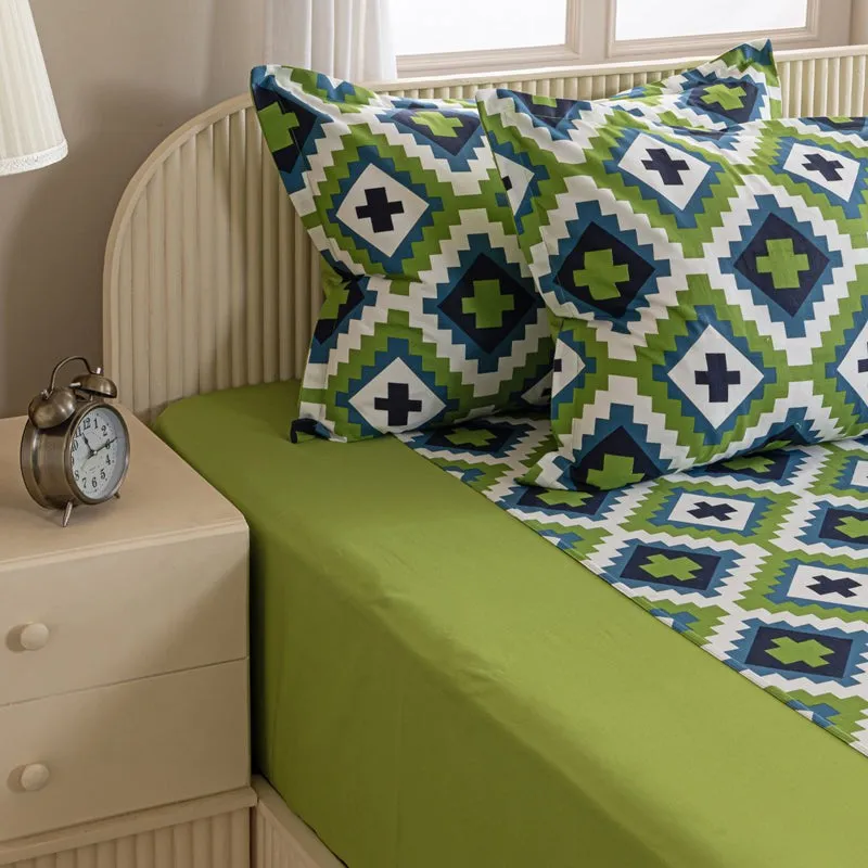 Swayam Green Grandeur  Cotton Bedsheet (180 TC) - 180 TC media 6