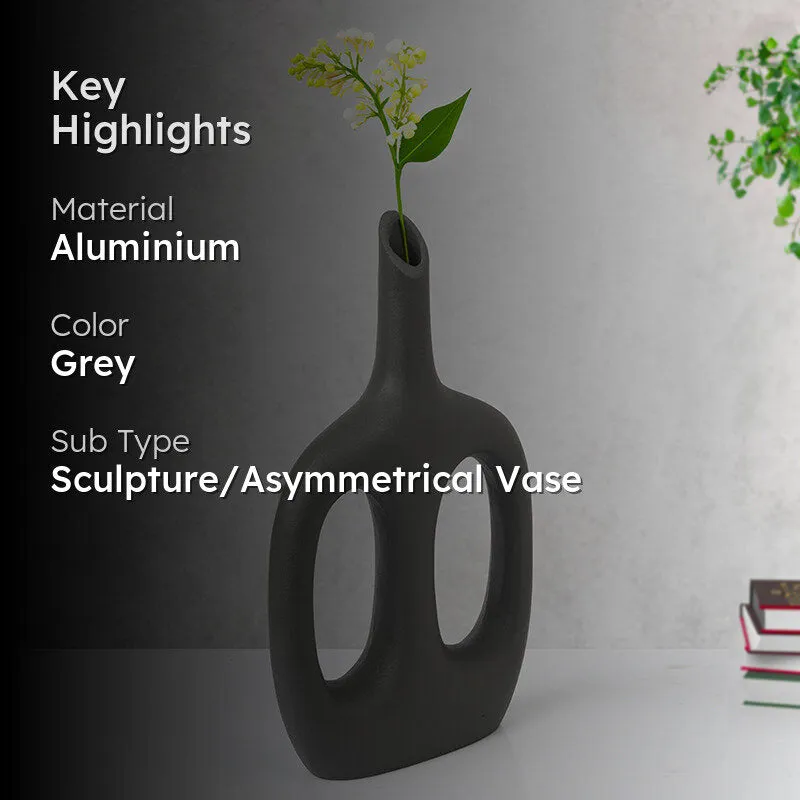 Anzu Aluminium Vase - Grey media 2
