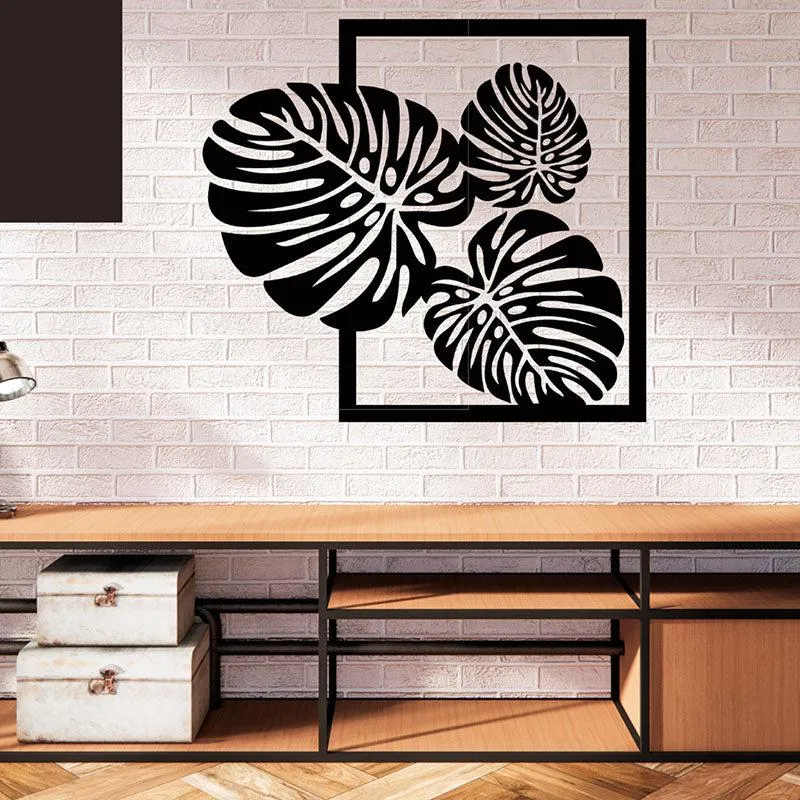 Big Leaves Black Iron Wall Accent media 1