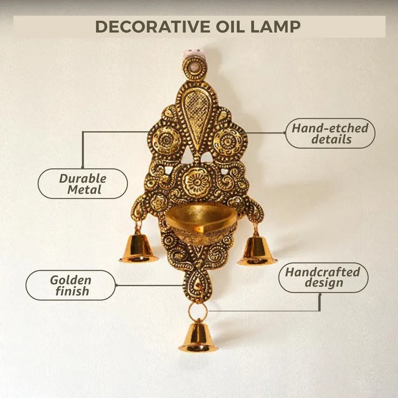 Lunara Heritage Brass Bell Glow Diyas media 7
