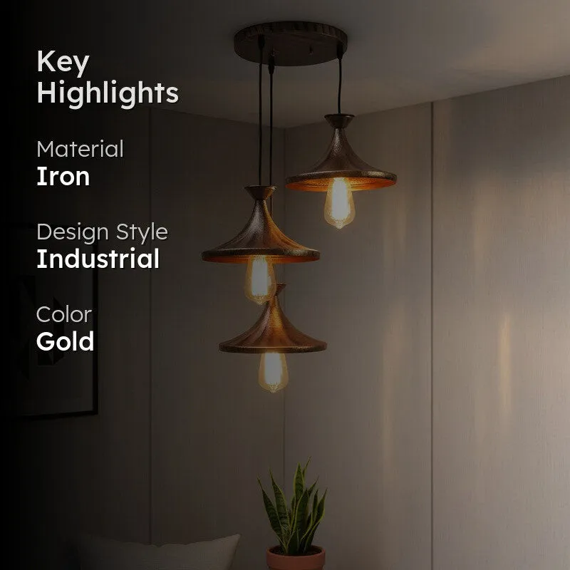 Warm Vintage Iron Ceiling Lamp media 2