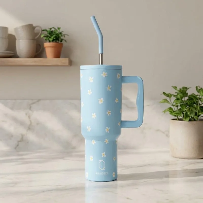 Petite Floral Stainless Steel Tumbler - 1200 ML media 1