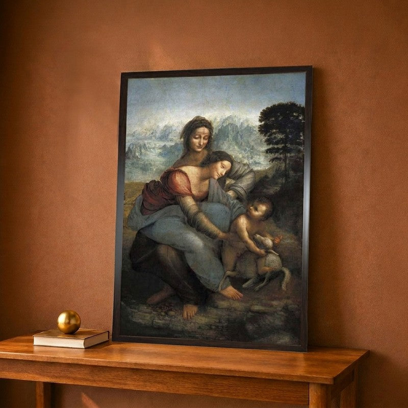 Virgin And Child With St Canvas Wall Painting - 12 x 18 inches