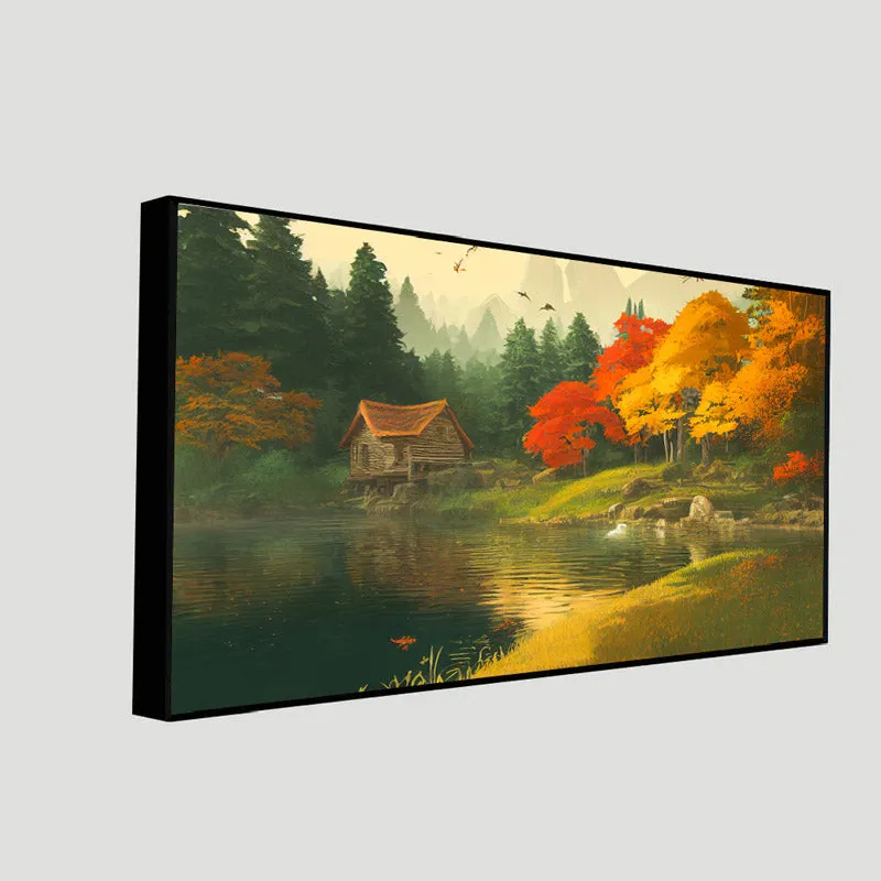 Serene Resthouse Canvas Wall Painting media 4