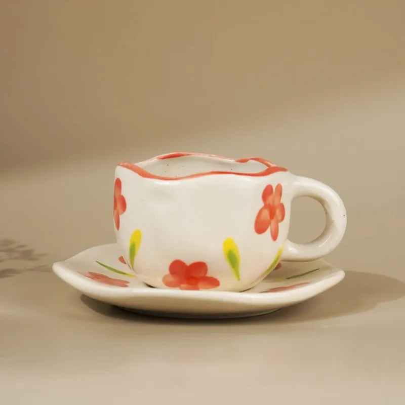 Floral Ceramic Coffee Mug (290 mL Each) - Four Piece Set media 8