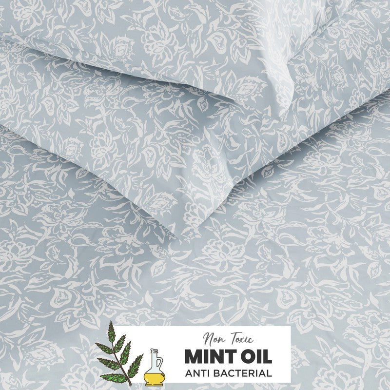 Havor Cotton Bedsheet (Grey,White) - 144 TC media 6