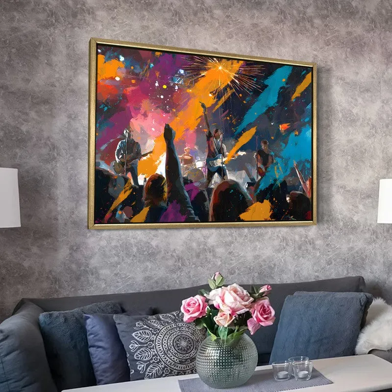 Amplified Nights Canvas Wall Painting With Frame media 6