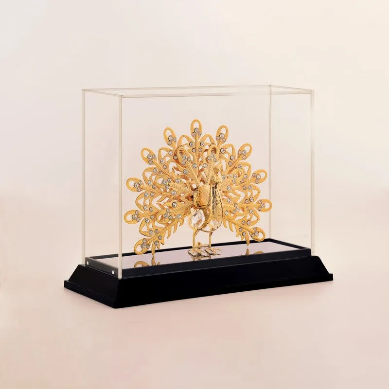 Golden Peacock Splendor 24K Gold Plated Mild Steel Showpiece media 3