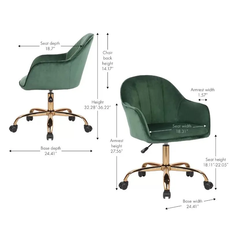 Chairon Metal Office Chair - Green media 8