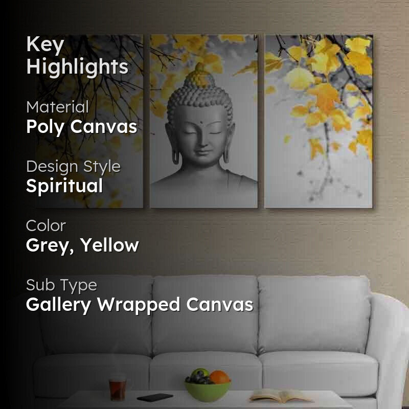 Tranquility Poly Canvas Wall Art - Three Piece Set media 2