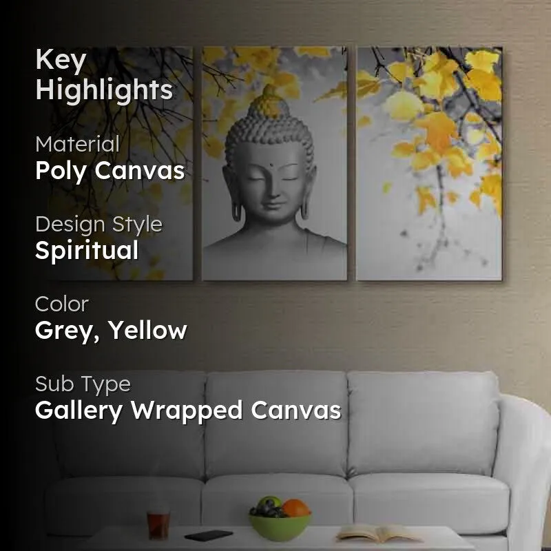 Tranquility Poly Canvas Wall Art - Three Piece Set media 2