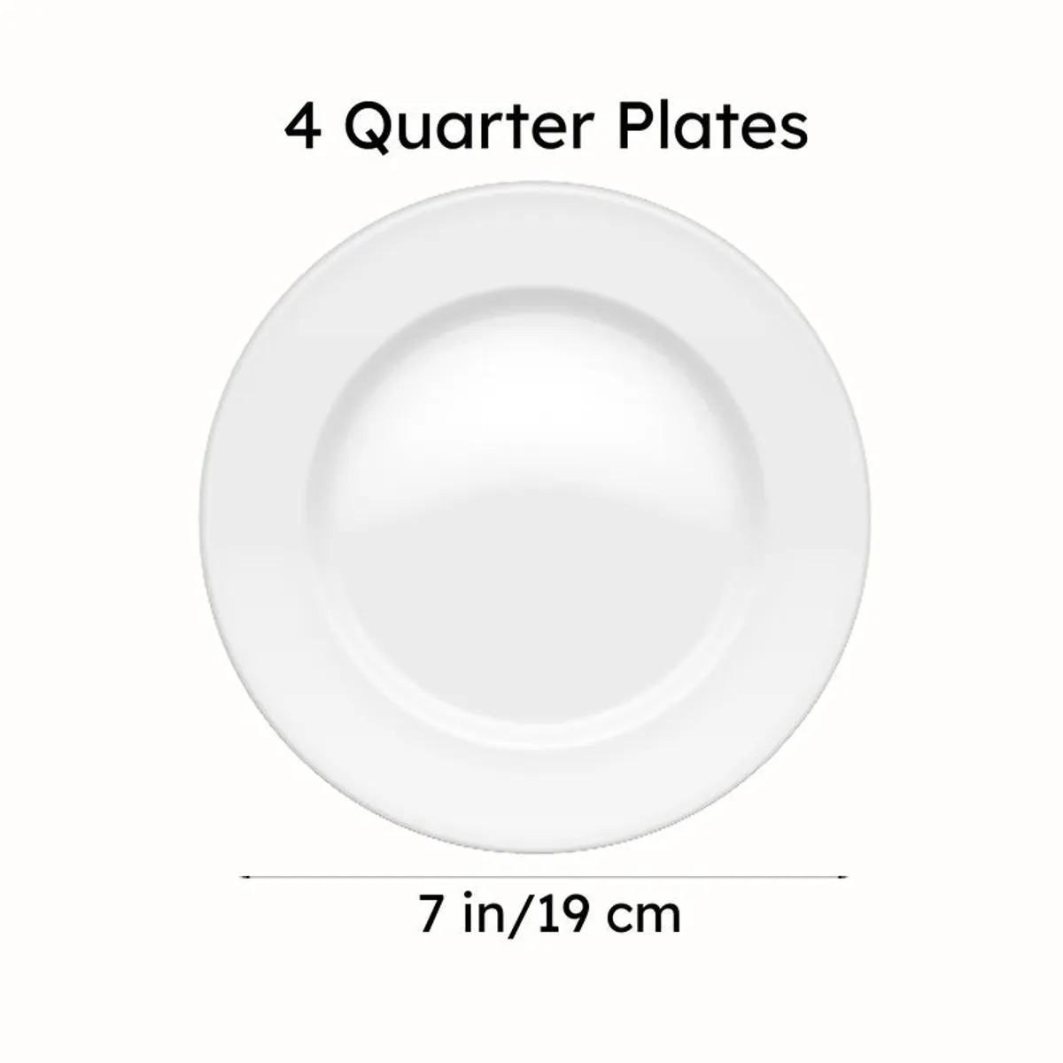 Mintora Beige Ceramic Quarter Plates - Set Of Four - 9