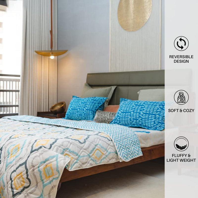 Urban Space Morocco Reversible Dohar (Blue) - 120 GSM media 4