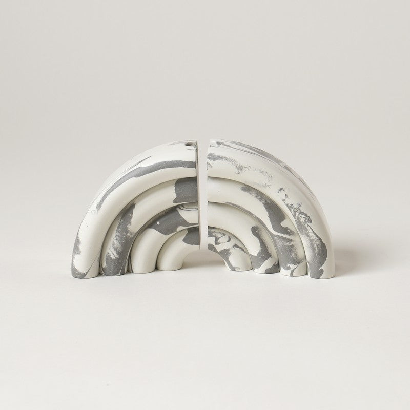 Fig Living Spiral Symmetry Ceramic Book End - Set Of Two media 5