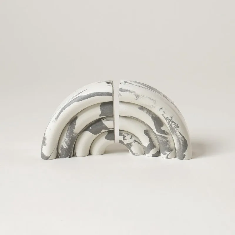 Fig Living Spiral Symmetry Ceramic Book End - Set Of Two media 5