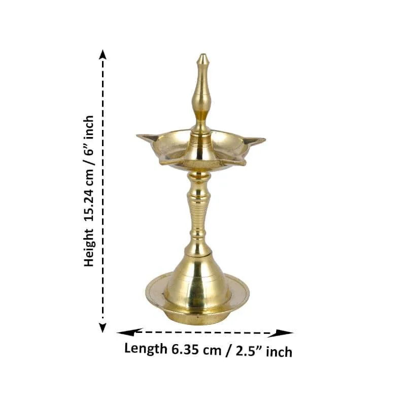 Brass Kerala Kuthuvilakku Oil Lamp media 4