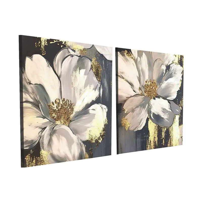 Strokes Of Daisy Canvas Wall Art - Set Of Two media 4
