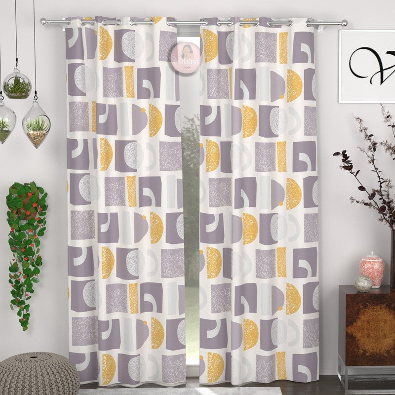 Shape Aura Drape Curtains - Set of Two - Door - 7 Feet