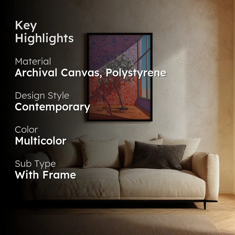 Arbor Radiance Canvas Wall Painting - Black Frame media 2
