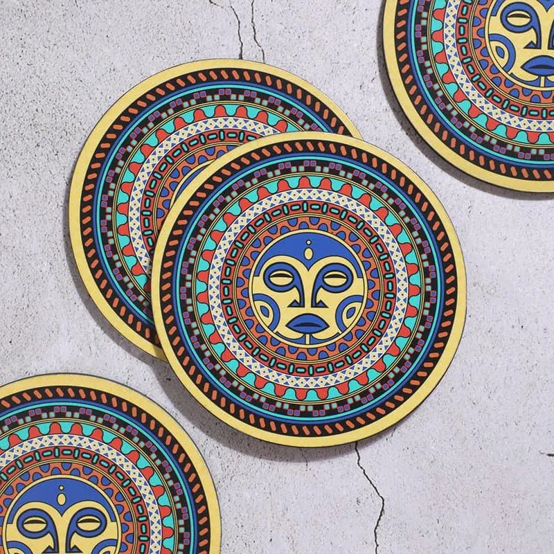 Mantra Maori Mandala Trivet - Set Of Four media 1