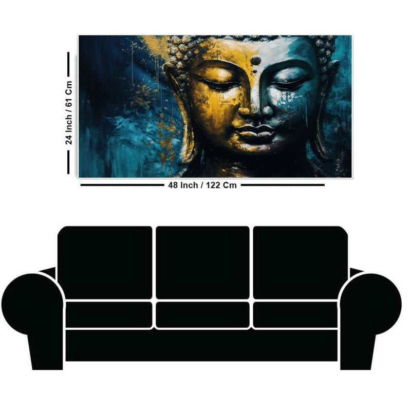 Mansa Buddha Canvas Wall Painting media 3