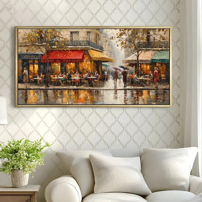 Wet Pavement Canvas Wall Painting With Frame media 4