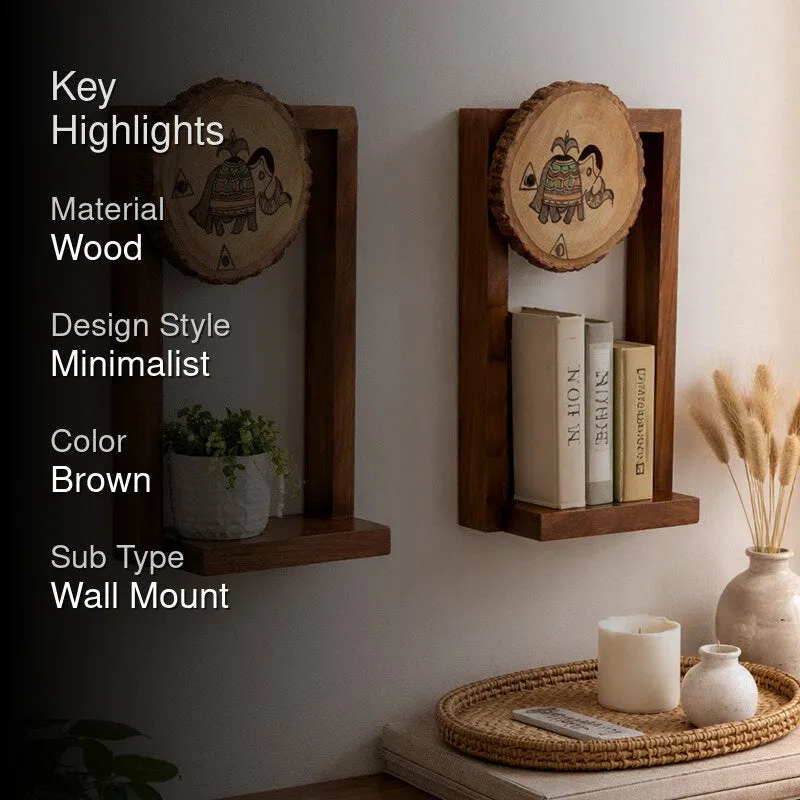 Timber Twist Wall Shelf - Set Of Two media 2