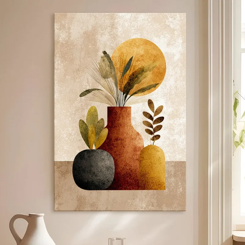Abstract Vase & Foliage Canvas Wall Art media 4