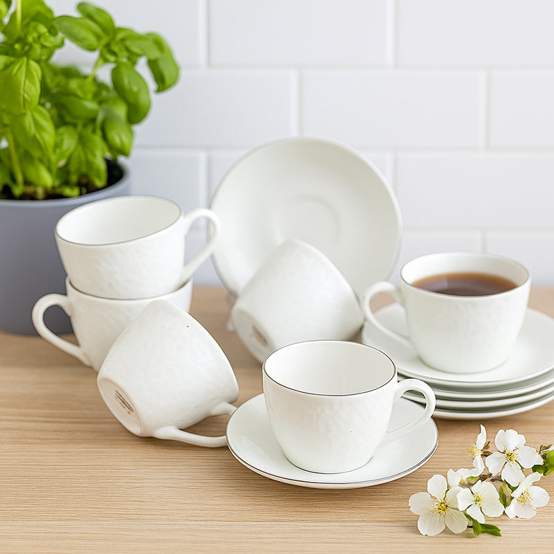 Jacksia Bone China Cup & Saucer (100 ML) - Twelve Piece Set media 3