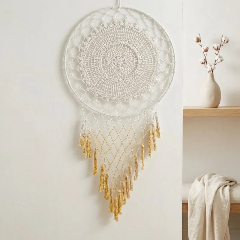 Tonae White Macrame Dreamcatcher media 1