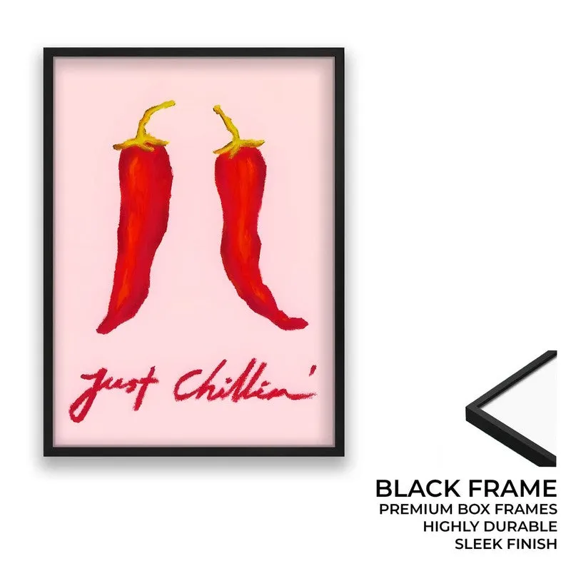 Just Chillin Archival Canvas Wall Art - Black media 8