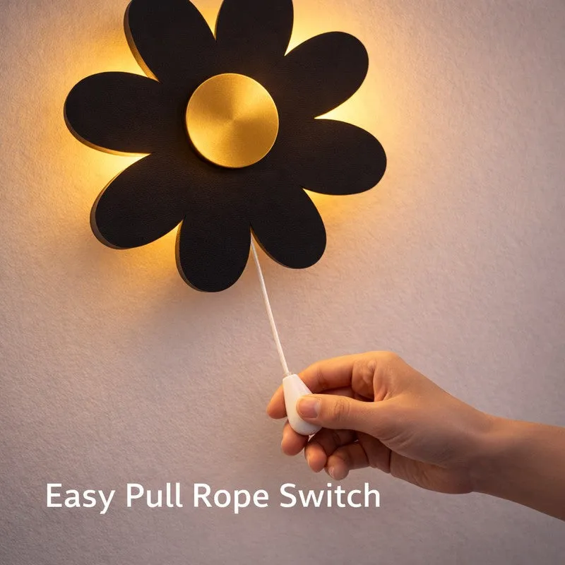 Lumiflora Battery Operated MDF Wall Lamp - Black media 6