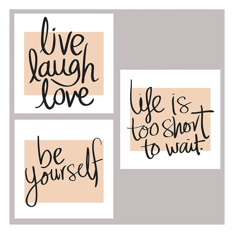 Life Is Short Wall Painting - Set Of Three media 3